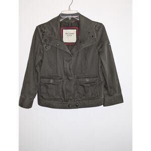 Abercrombie & Fitch Army Green Utilitarian Jacket Size L
